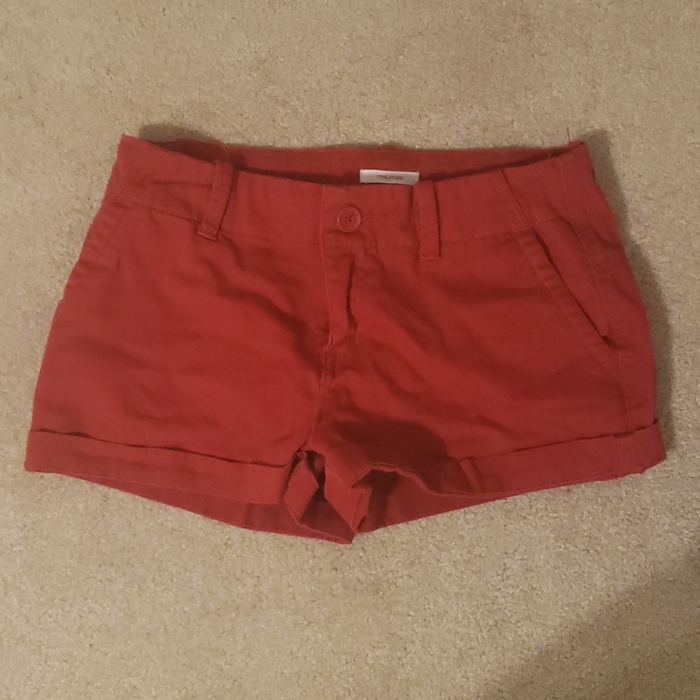 Red Maurices Girls Jean Shorts